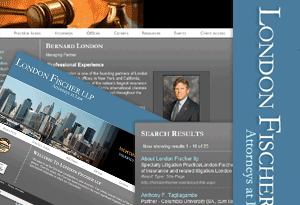 London Fischer - insurance law & litigation,  web design, custom content management system